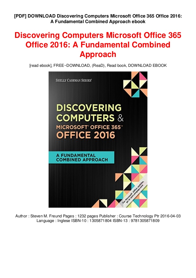 Discovering computers & microsoft office 365 office 2016